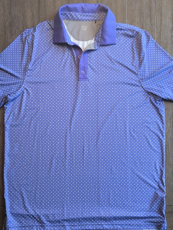 Graham Luxe Other - Men's Graham Luxe Purple Micro-Dot Performance Polo